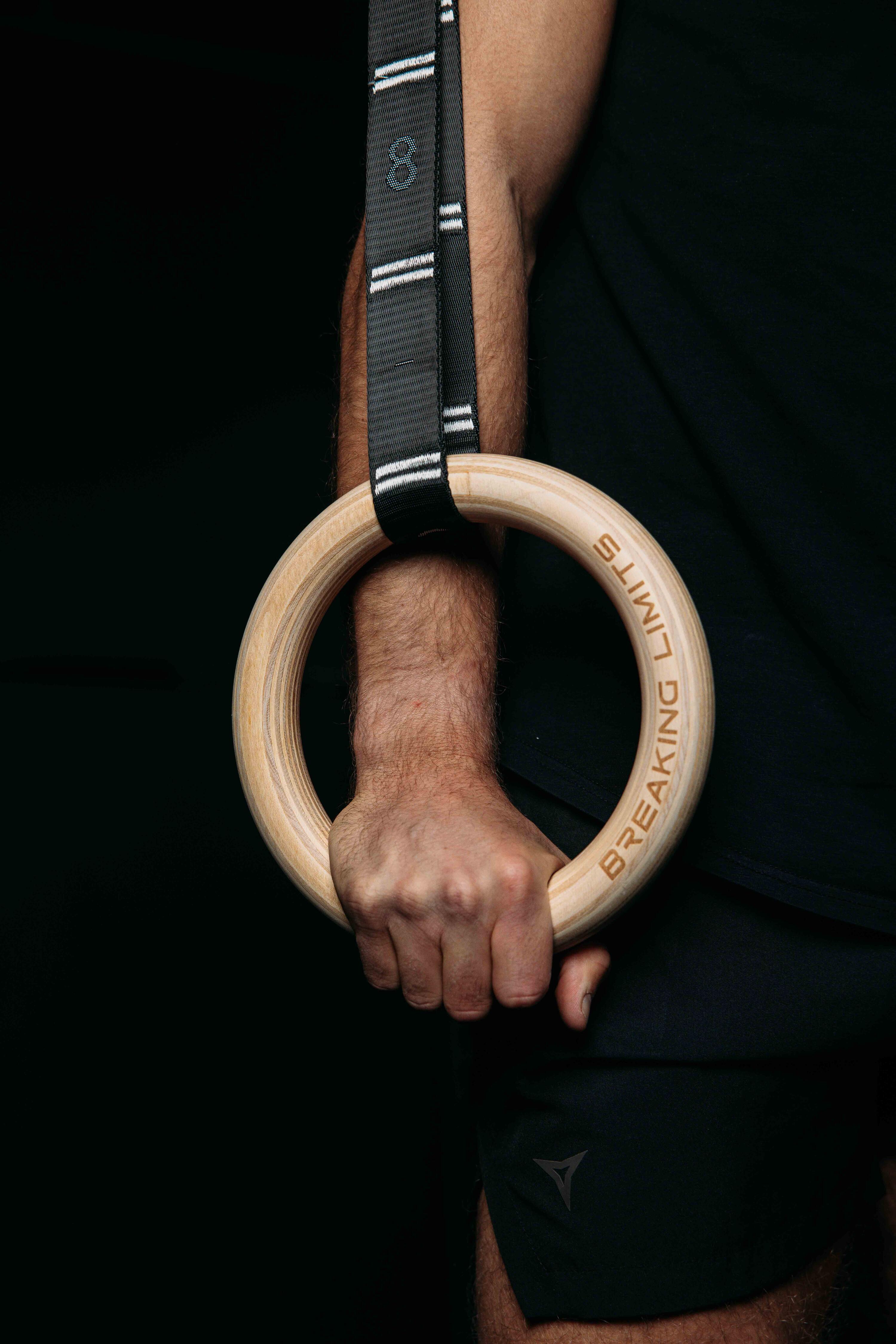Turnringen - Gymringen - Gymnastic Rings - 32mm Dikte - Berkenhout 5/8