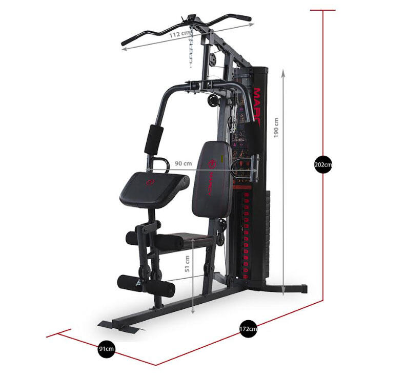 Multistazione Eclipse MWM8178 Compact Home Gym - Antracite 6/7