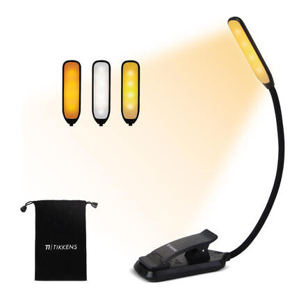 LED Leselampe - USB-aufladbar mit Klemme