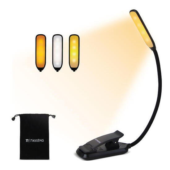LED Leselampe - USB-aufladbar mit Klemme