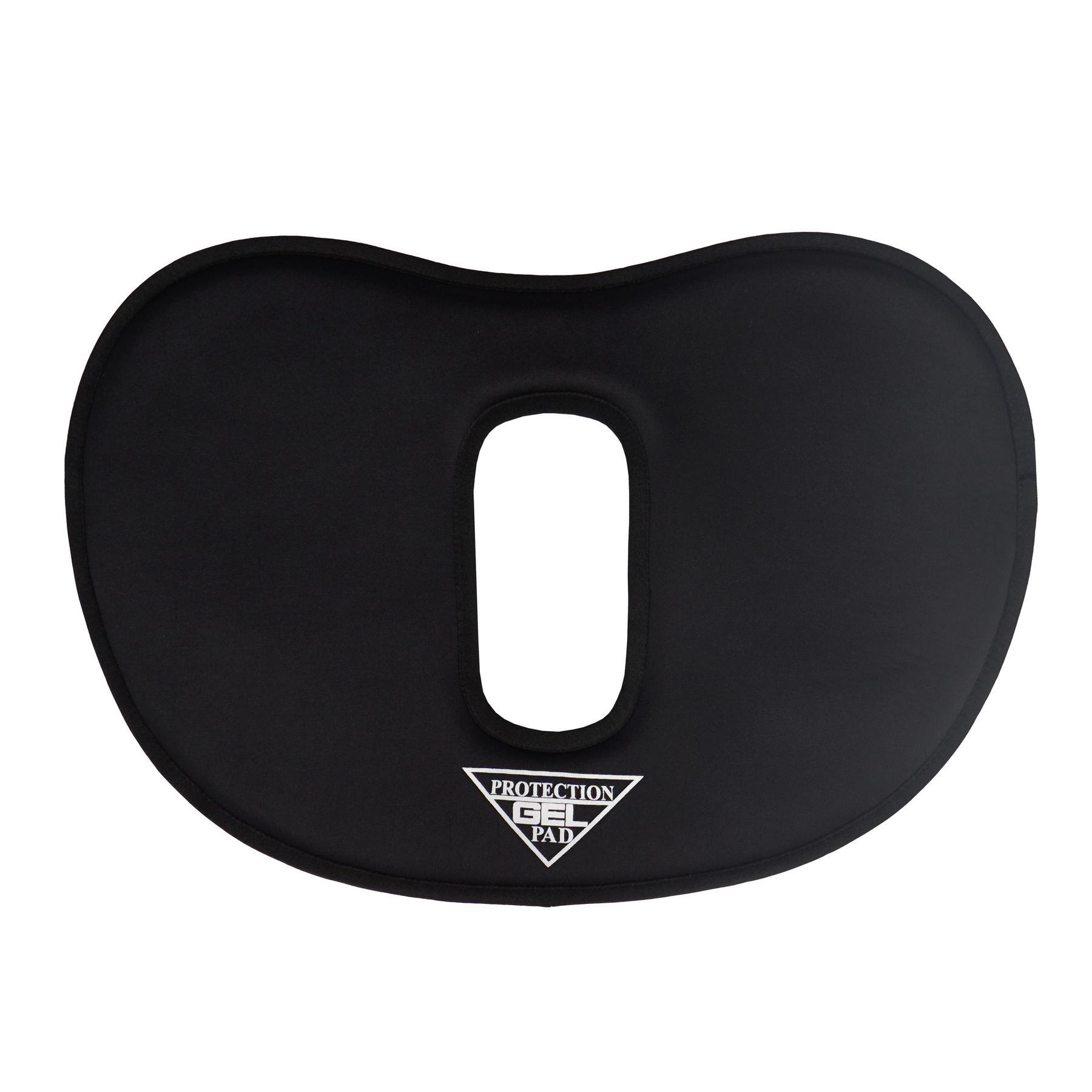 Silla de montar para caballo de gel de neopreno redonda con corte en el conchet. 1/1