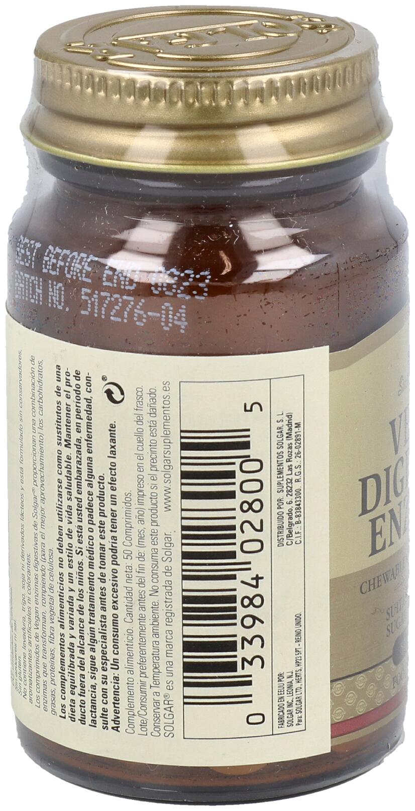 Vegan Enzimas Digestivas Comprimidos masticables 3/3