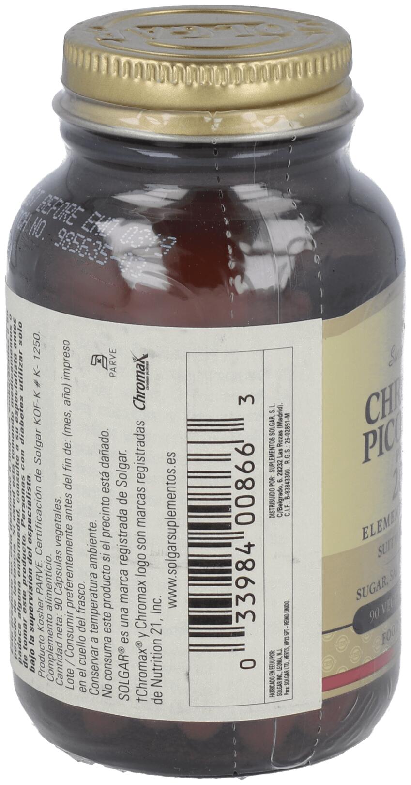Chromium Picolinate 200 mg 90 Cápsulas 3/3