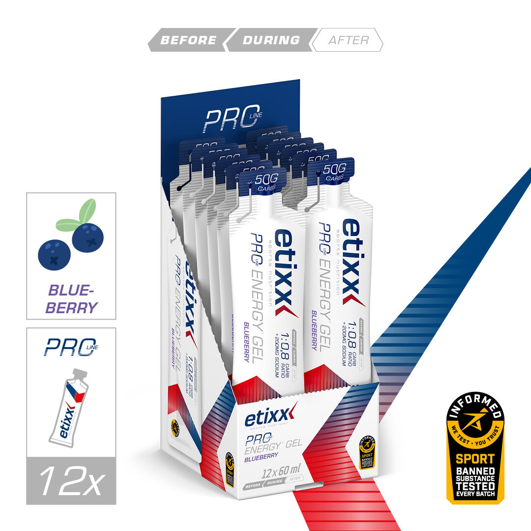 Etixx PRO LINE Energy Gel Myrtille 12x60ml 3/6