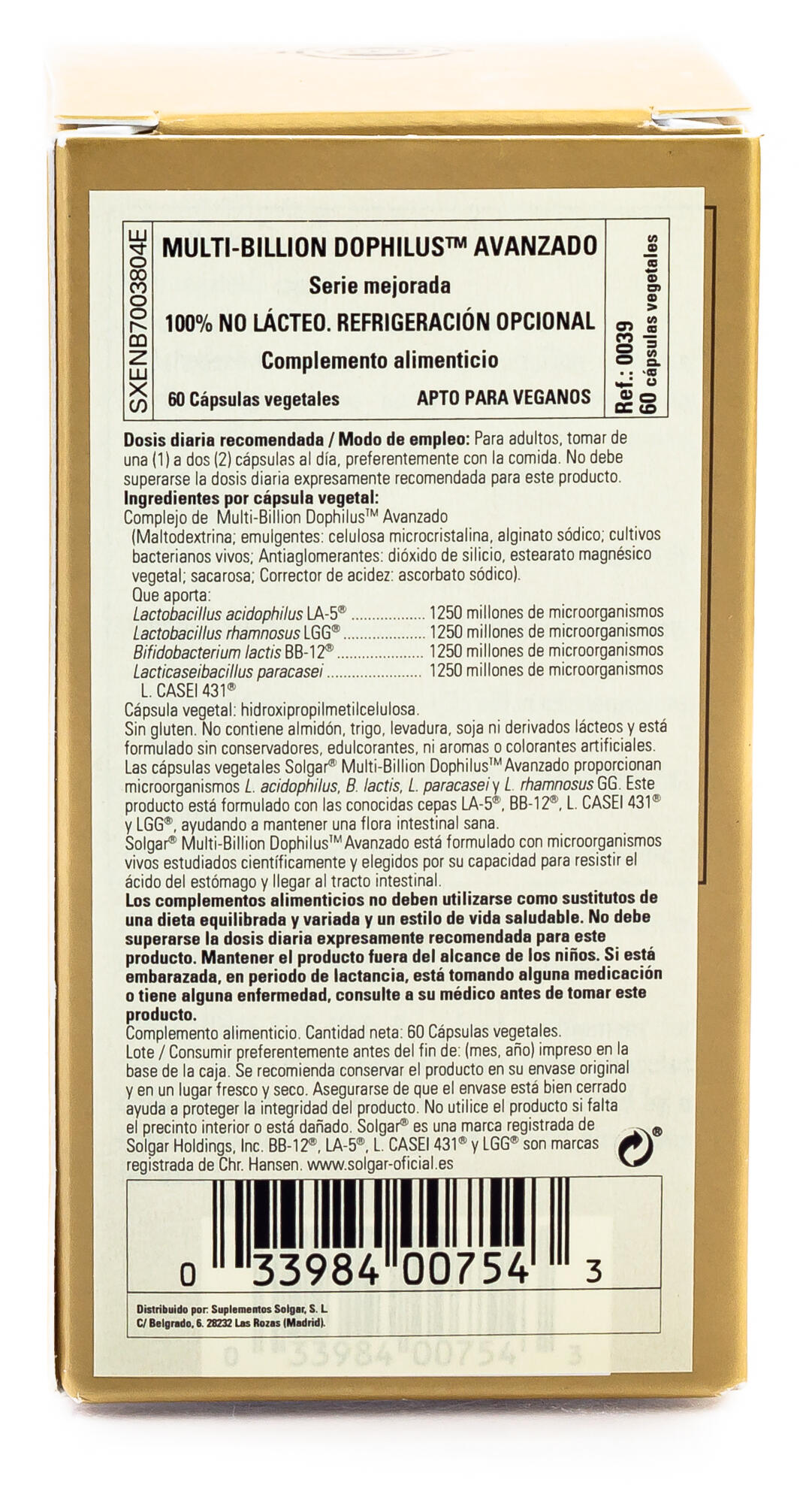 Multi Billion Dophilus Avanzado 60 cápsulas 3/3