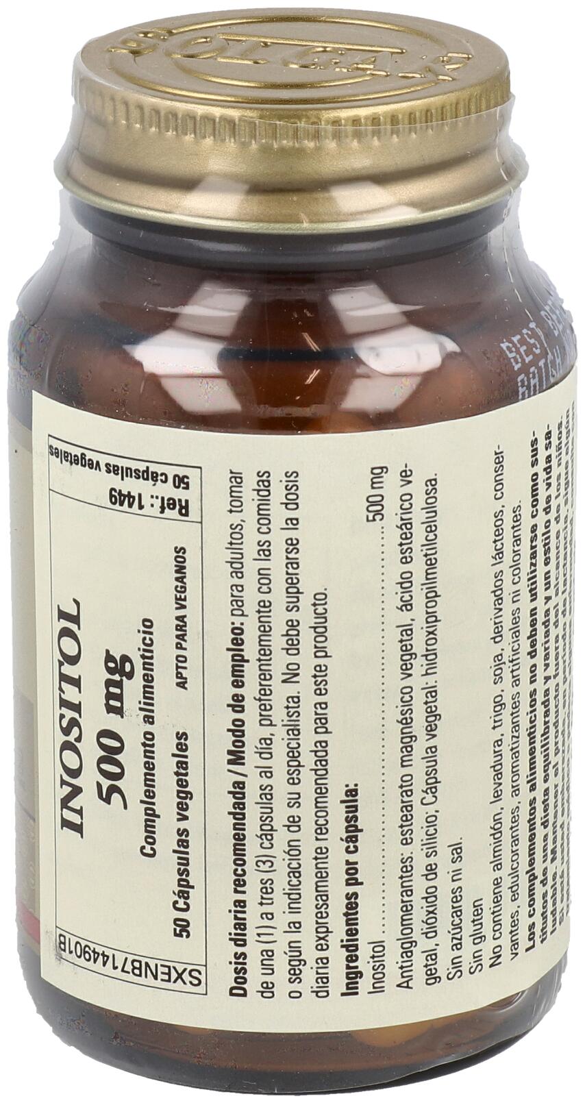 Inositol 500 mg 50 Cápsulas 2/3