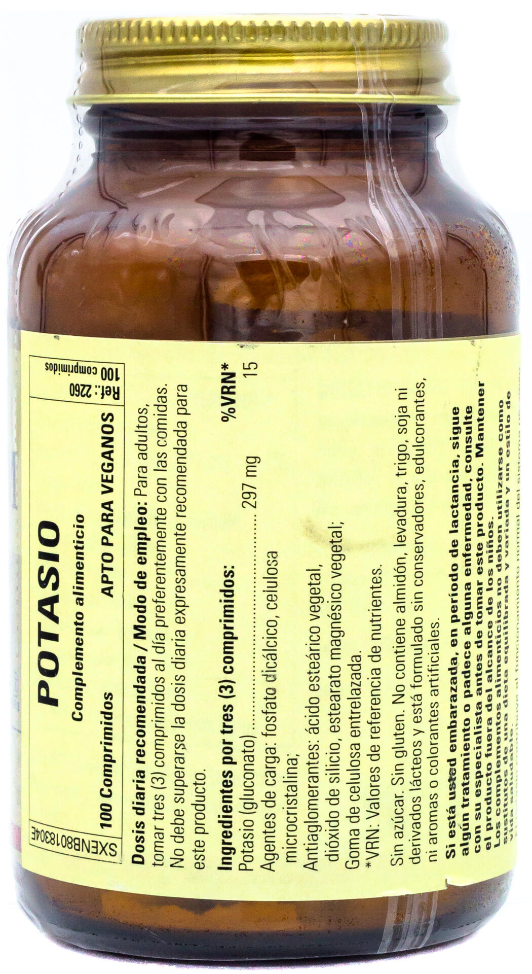Potasio 100 Tabletas 2/3