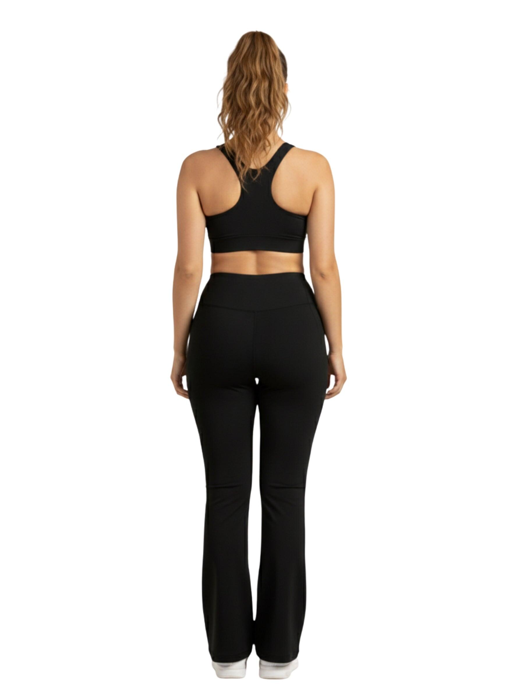 Luna Flare Pocket Leggings in Schwarz 4/4