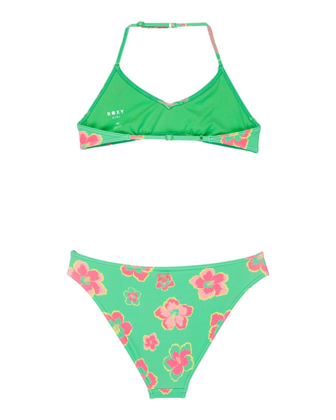Zweiteiliges Triangel-Bikini-Set TROPICOOL SET Grün Mädchen 6-16 2/3