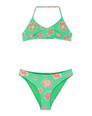 Zweiteiliges triangel-bikini-set tropicool grün meisjes 6-16