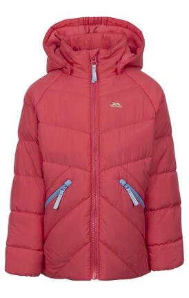 Trespass Annah Kinder-Steppjacke mit abnehmbarer Kapuze - Strawberry
