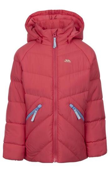 Trespass Annah Kinder-Steppjacke mit abnehmbarer Kapuze - Strawberry