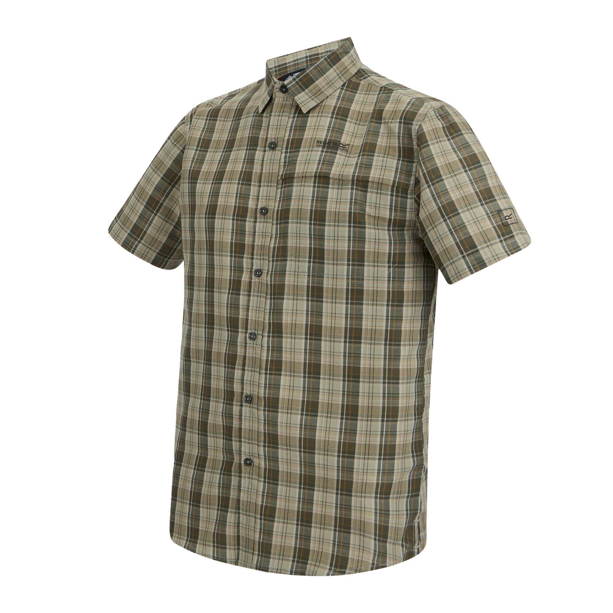 Camicia Controllo Multiplo Maniche Corte Uomo Regatta Mindano Salvia Chiara 3/5