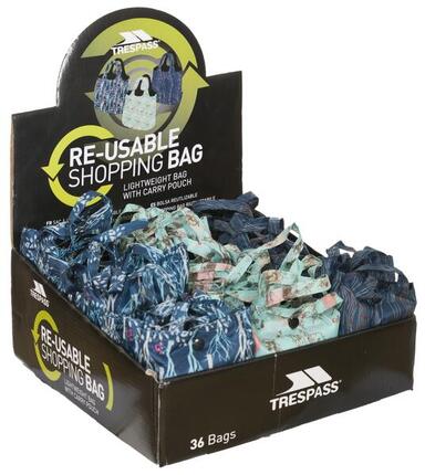 Trespass Packaway Einkaufstasche 12 L, 36er Set