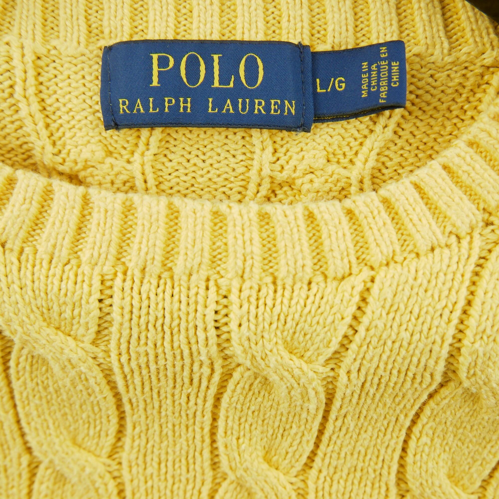 Segunda Vida - Suéter amarelo de tricô com cabo feminino - Como novo 5/5