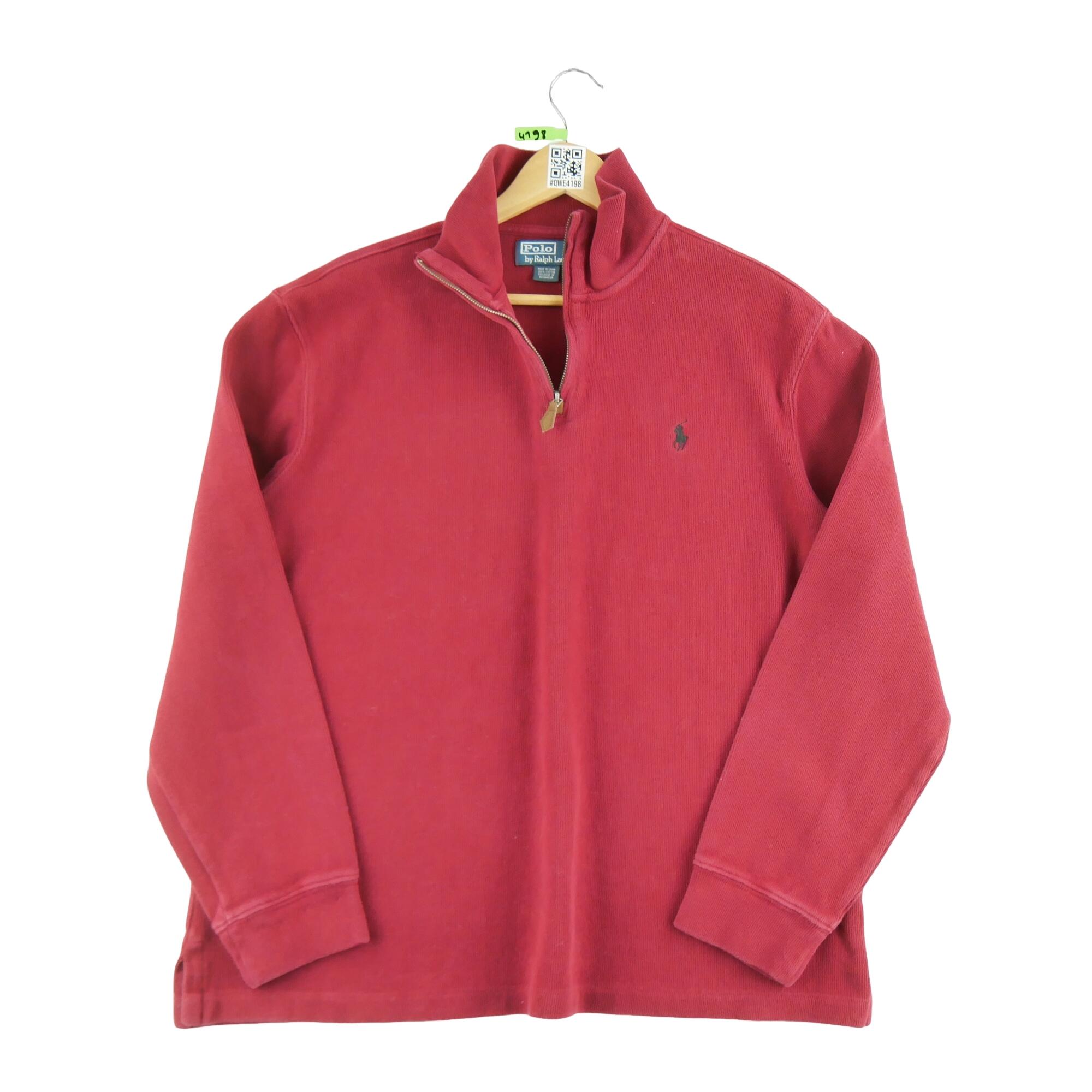 RALPH LAUREN Reconditionné - Pull Homme col camionneur Rouge - Très Bon État
