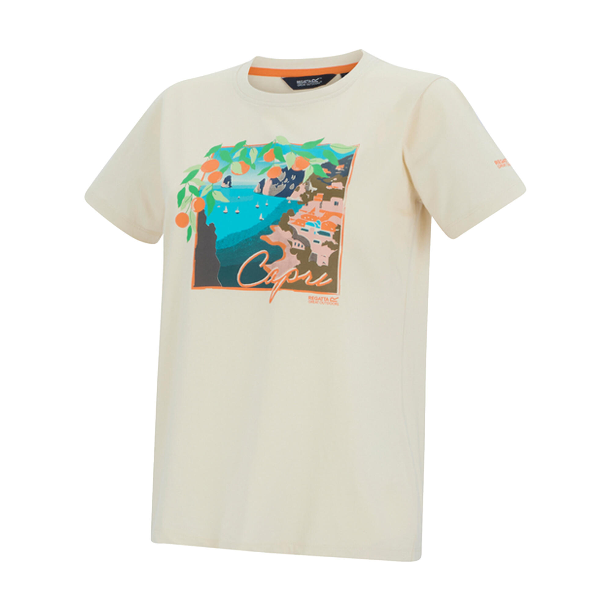 Maglietta Spiaggia Donna Regatta Filandra VX Capri Vaniglia Chiaro 3/4