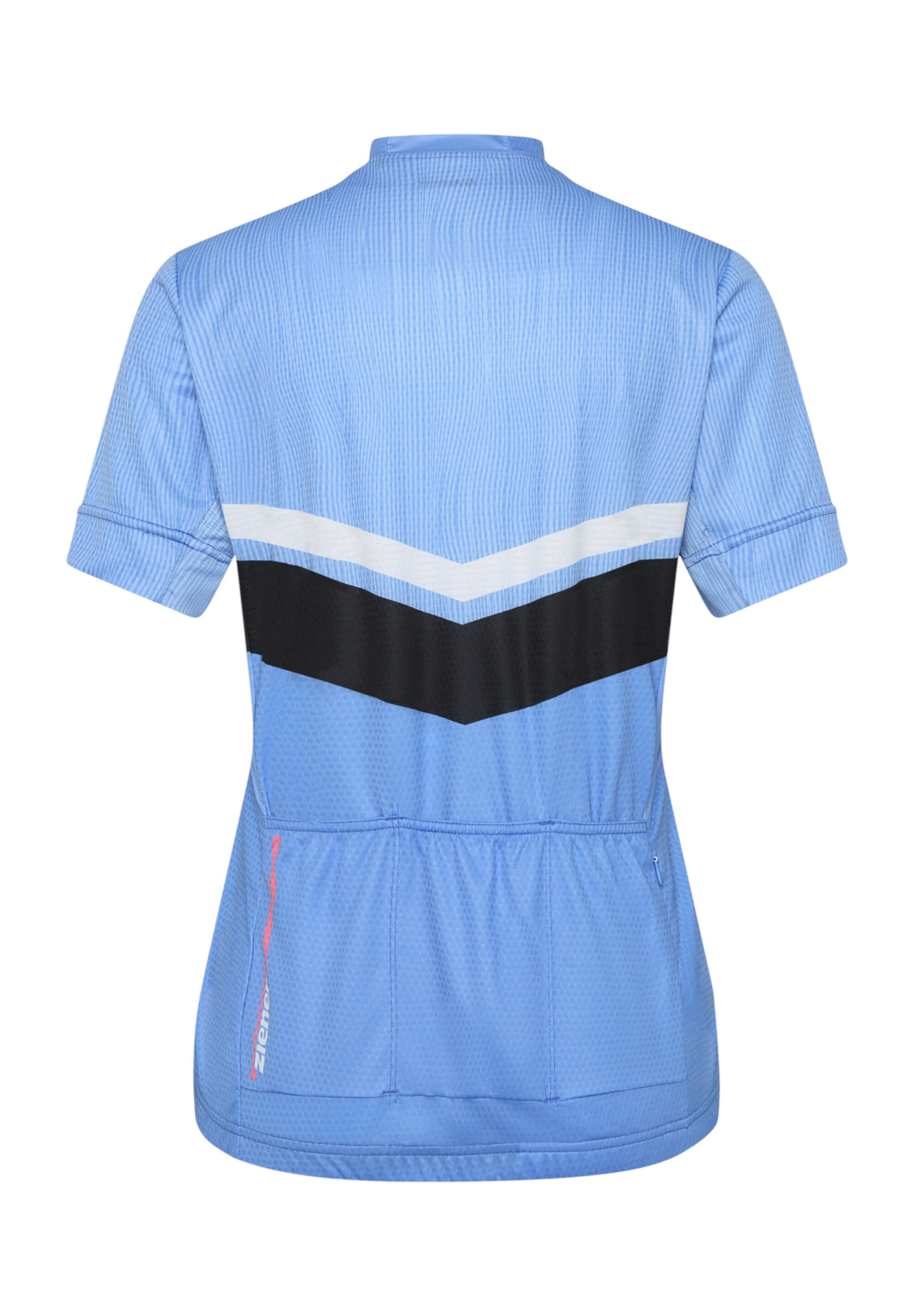 Kurzärmeliges Radtrikot NALADIA-Z hellblau-meliert 2/5