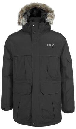 Dlx Highland - męska puchowa kurtka parka czarna