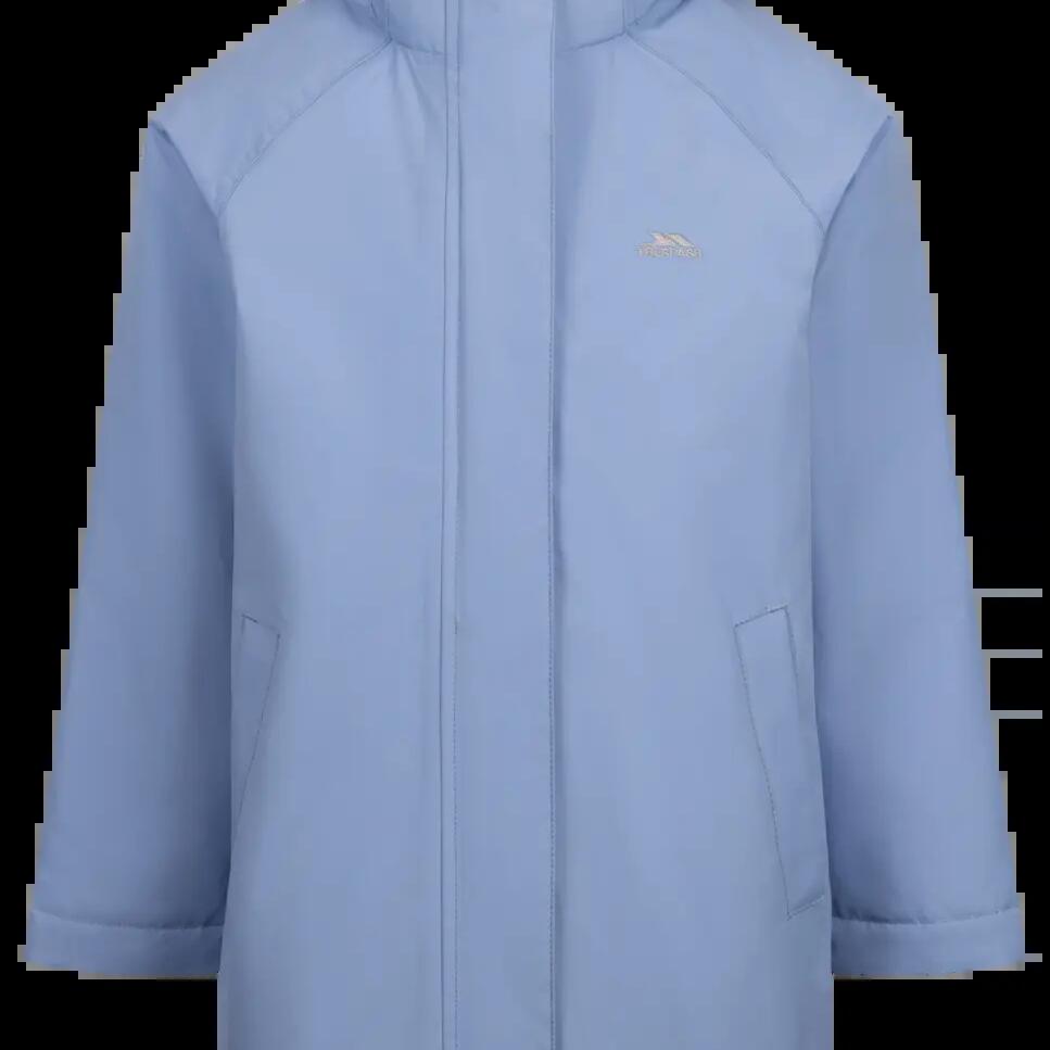 3/4 raincoat, lightly padded, removable hood, printed lining.