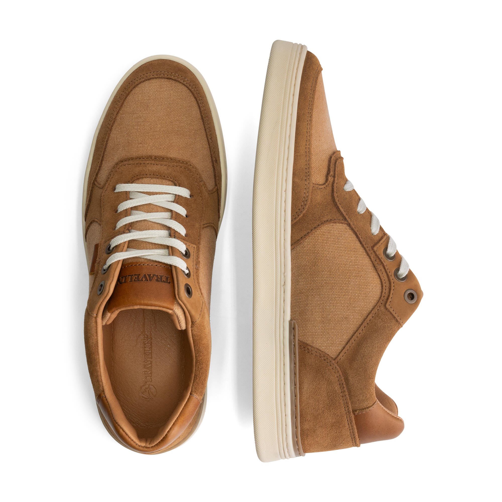 Bromley Uomo - Sneakers - Tela e camoscio - Cognac 4/7