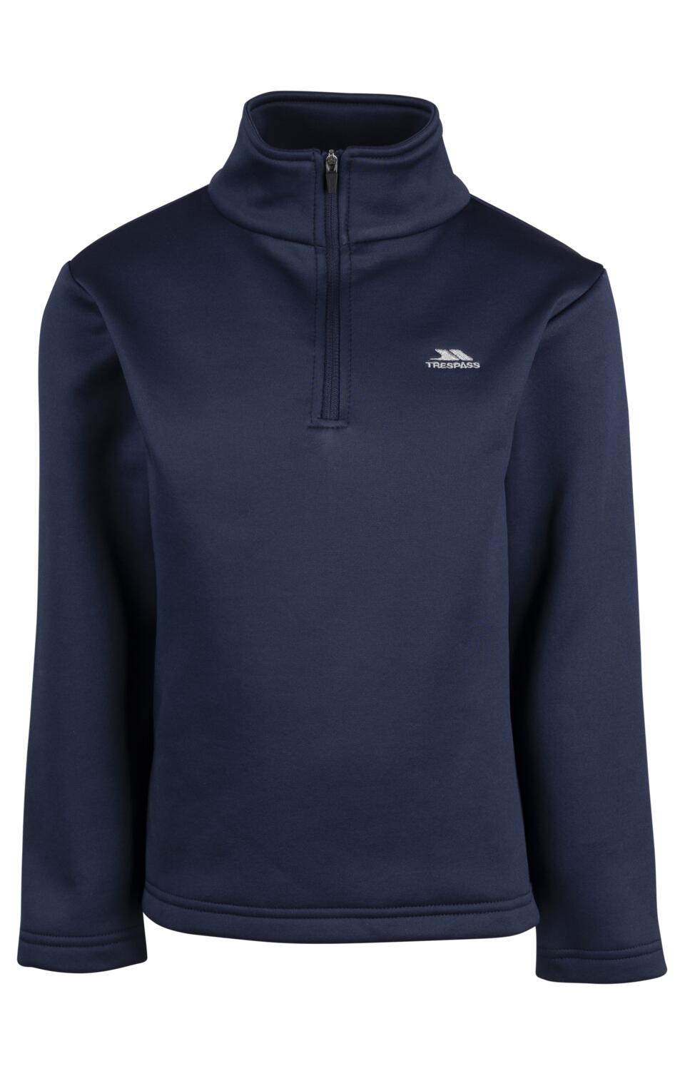 Trespass Remetto - Polaire unisexe AT200, bleu marine - demi-zip 1/1