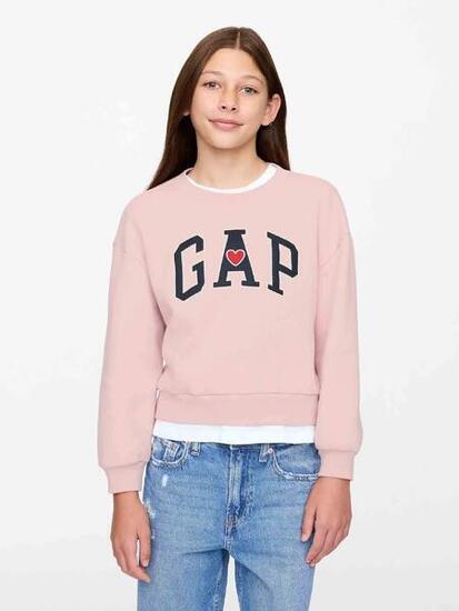 Sweat Gap fille avec logo, rose