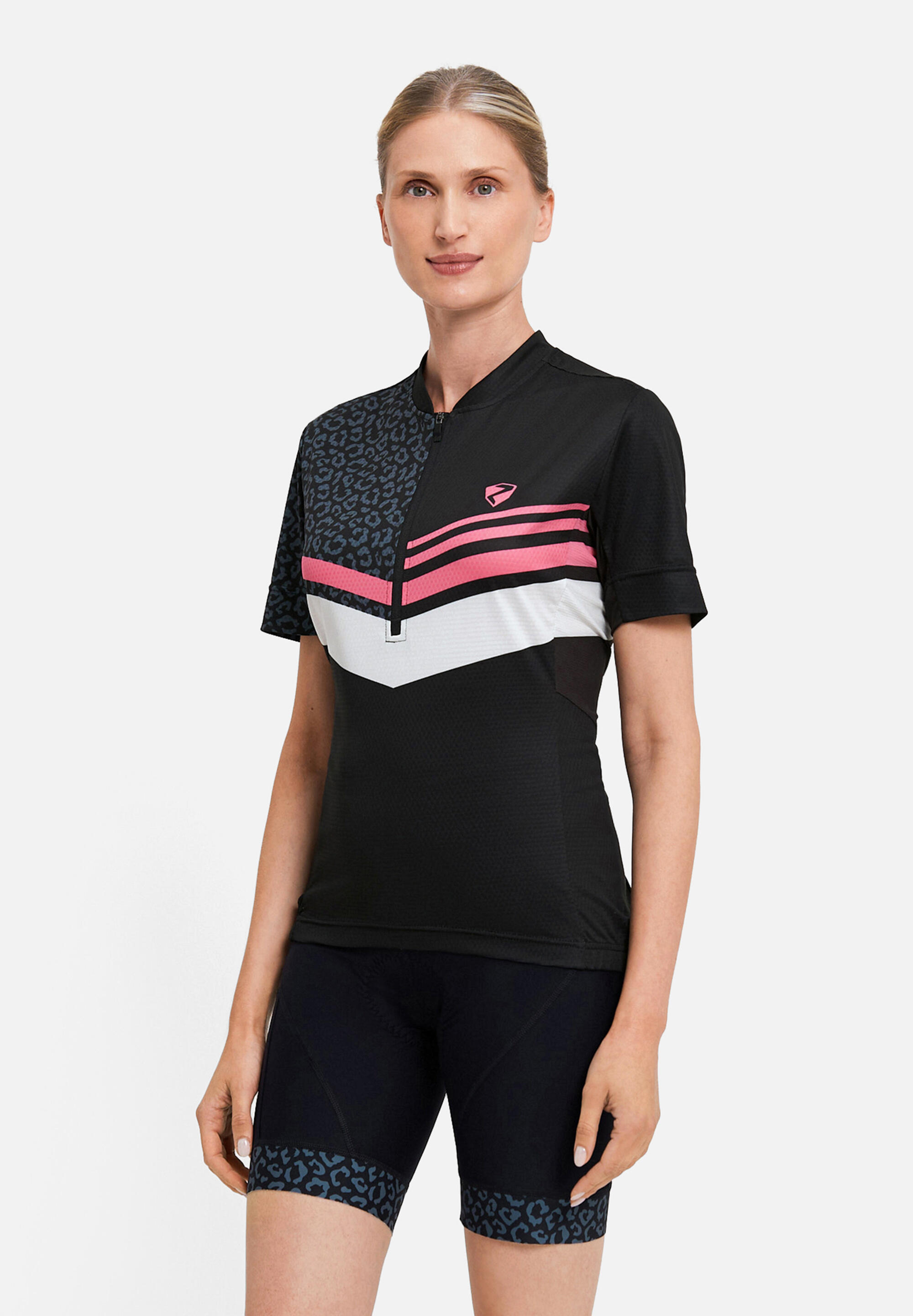Kurzärmeliges Radtrikot NALADIA-Z hellrot-meliert 5/5