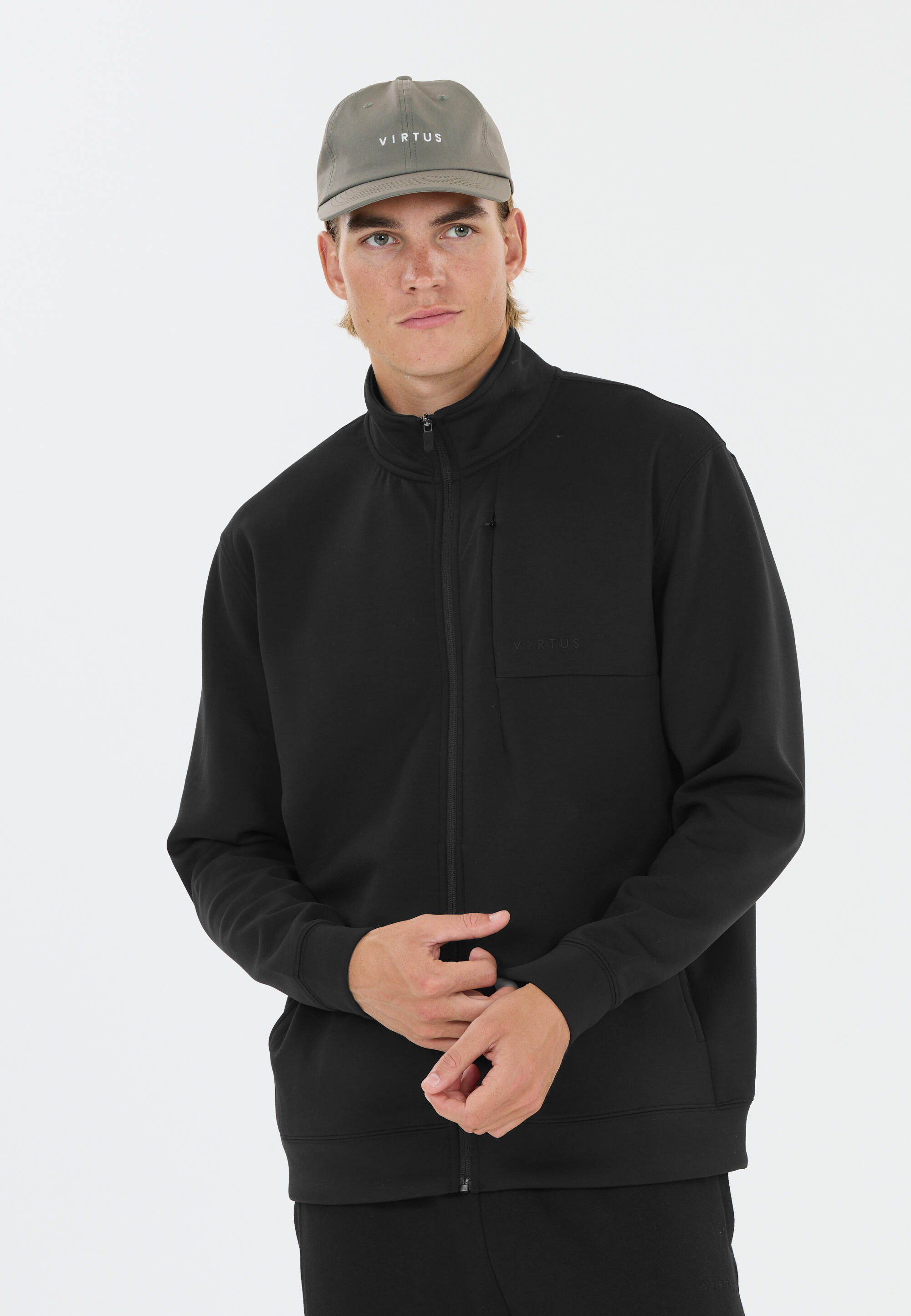 Felpa con zip Virtus Taro 3/5