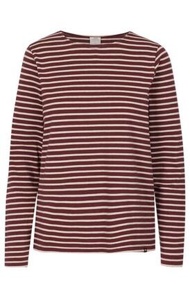 Trespass Karen top femme manches longues à rayures Dark Cherry Stripe