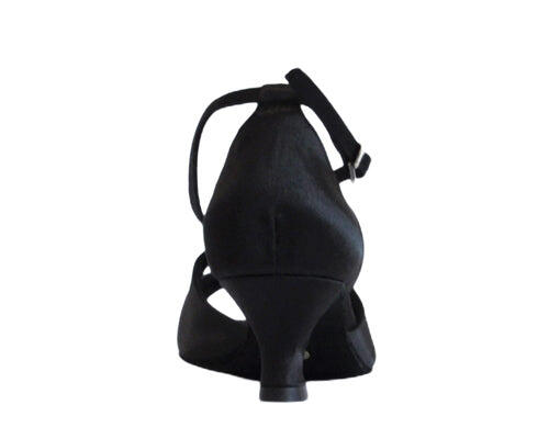 Grace Harmony chaussures de danse en satin noir - 5.0 cm flare 2/3