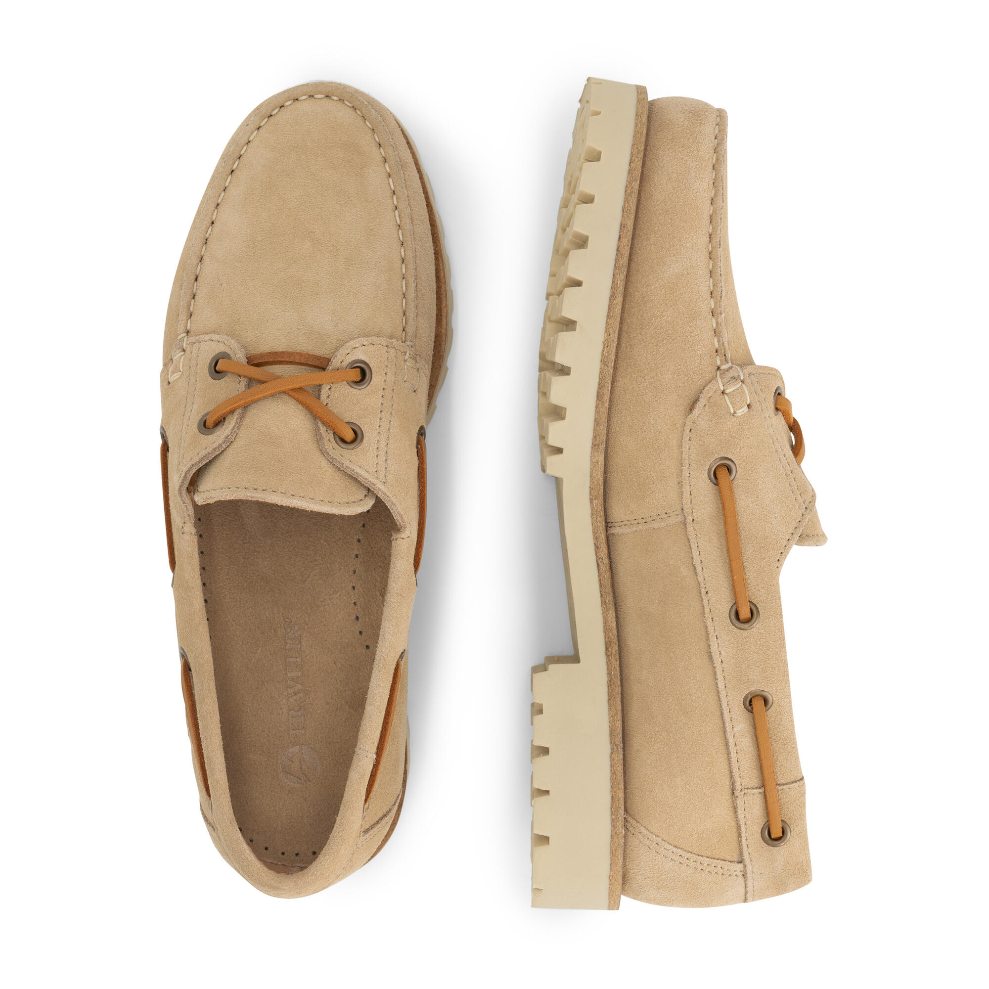 Skjern Uomo - Scarpe da barca - Camoscio - Sabbia 4/6