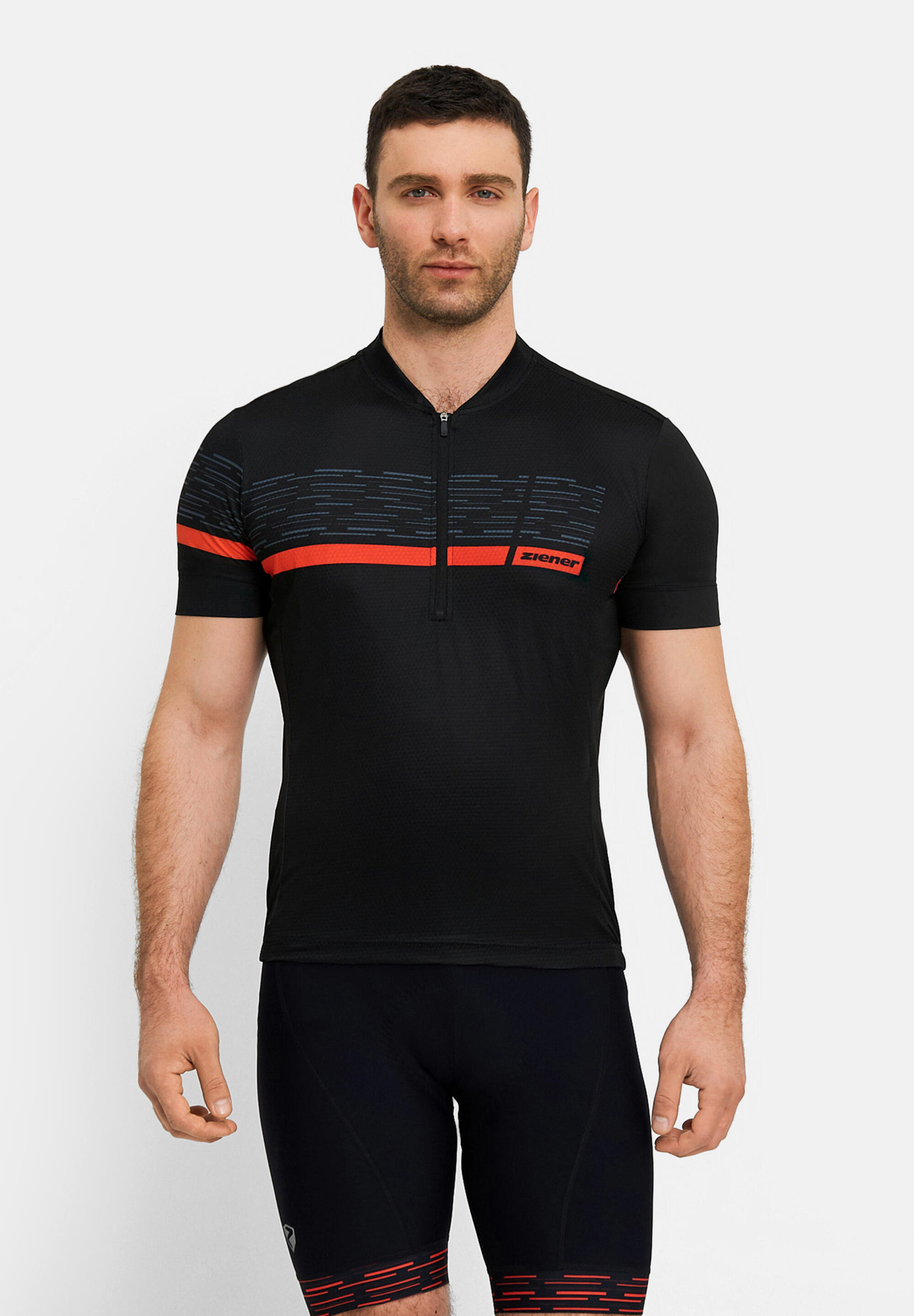 Kurzärmeliges Radtrikot NEMIC-Z orange-meliert 3/5