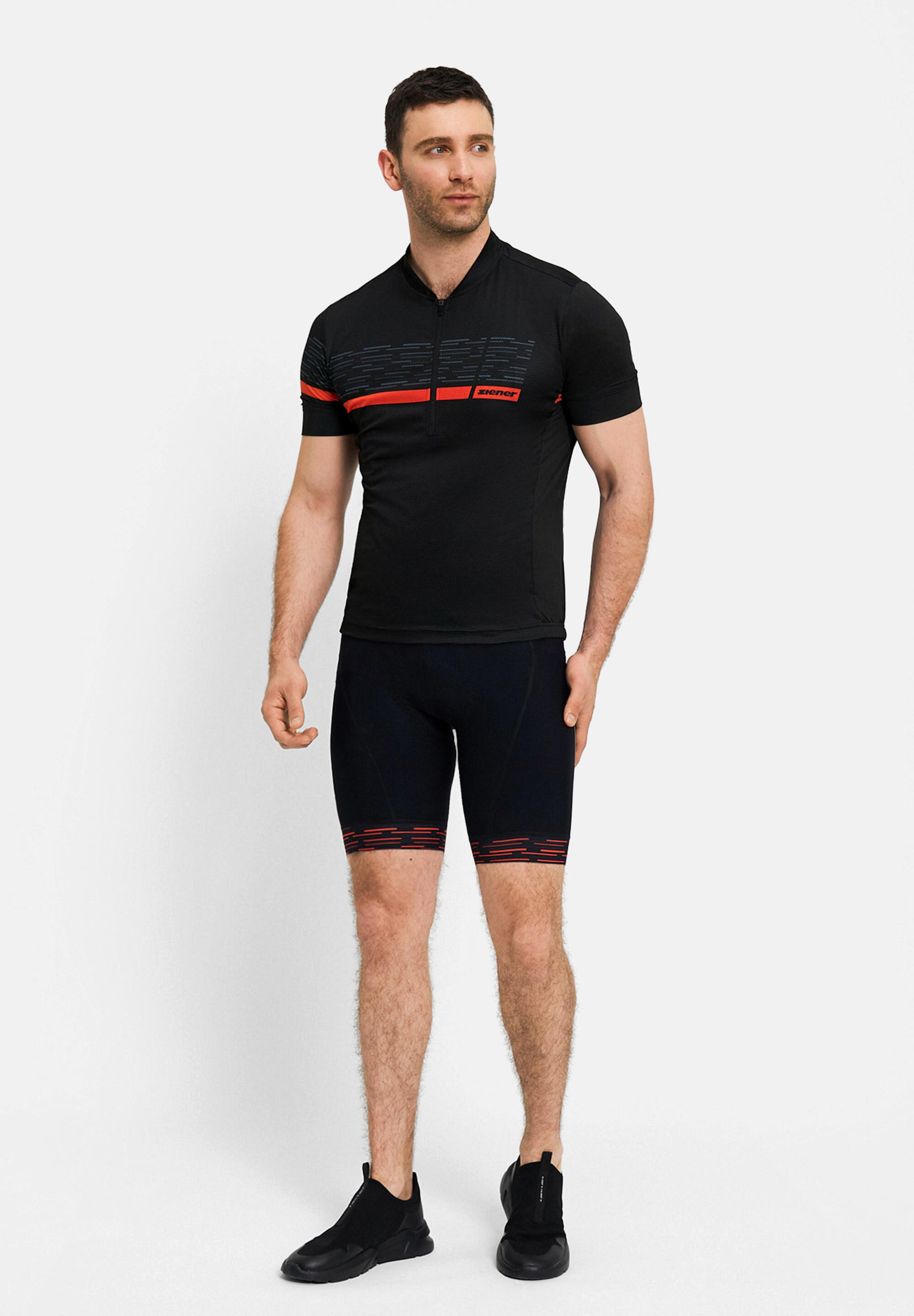 Kurzärmeliges Radtrikot NEMIC-Z orange-meliert 4/5