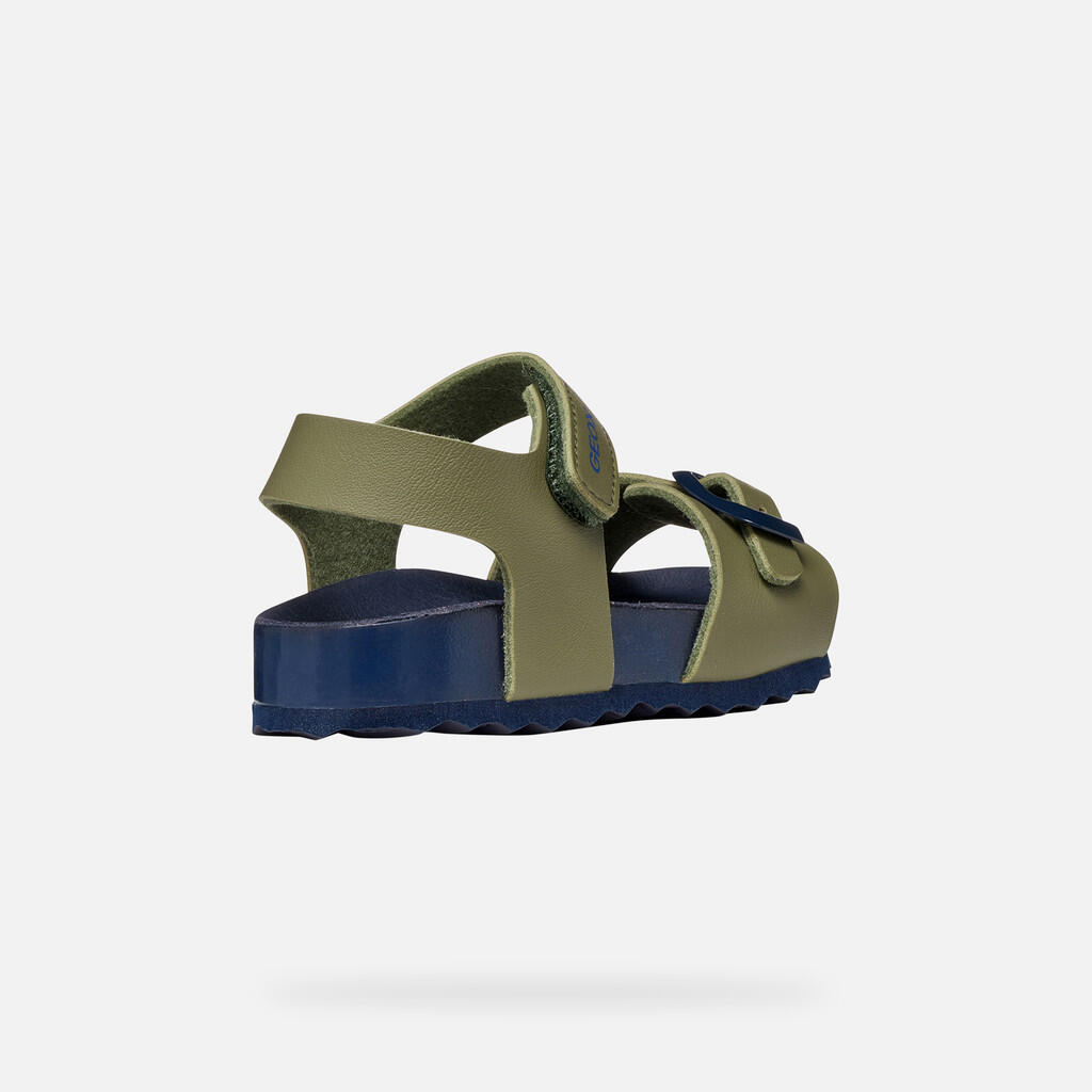 Sandales Bébé Garçon B SANDAL CHALKI BOY Vert Olive/Bleu Marine 6/7