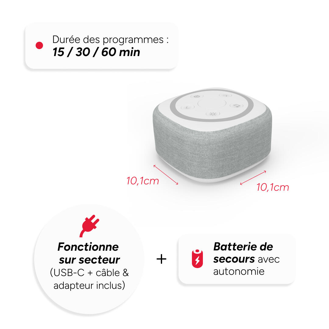 Réveil lumineux, Simulateur d'aube, Aide à l'endormissement et à la relaxation. 6/7