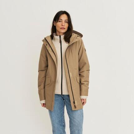 Leyla Femme - Veste hardshell - Imperméable - Marron clair