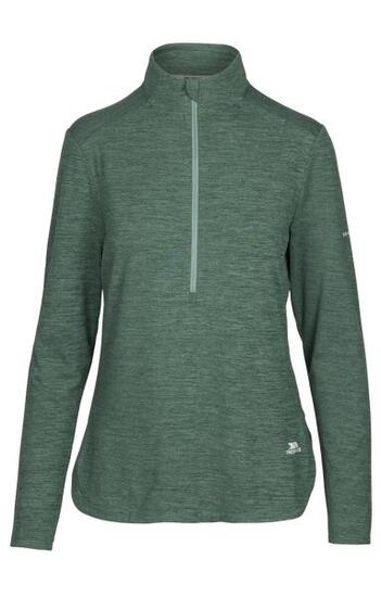 Trespass Kansas Damen Langarm-Top 1/2 Reißverschluss Teal Mist Marl
