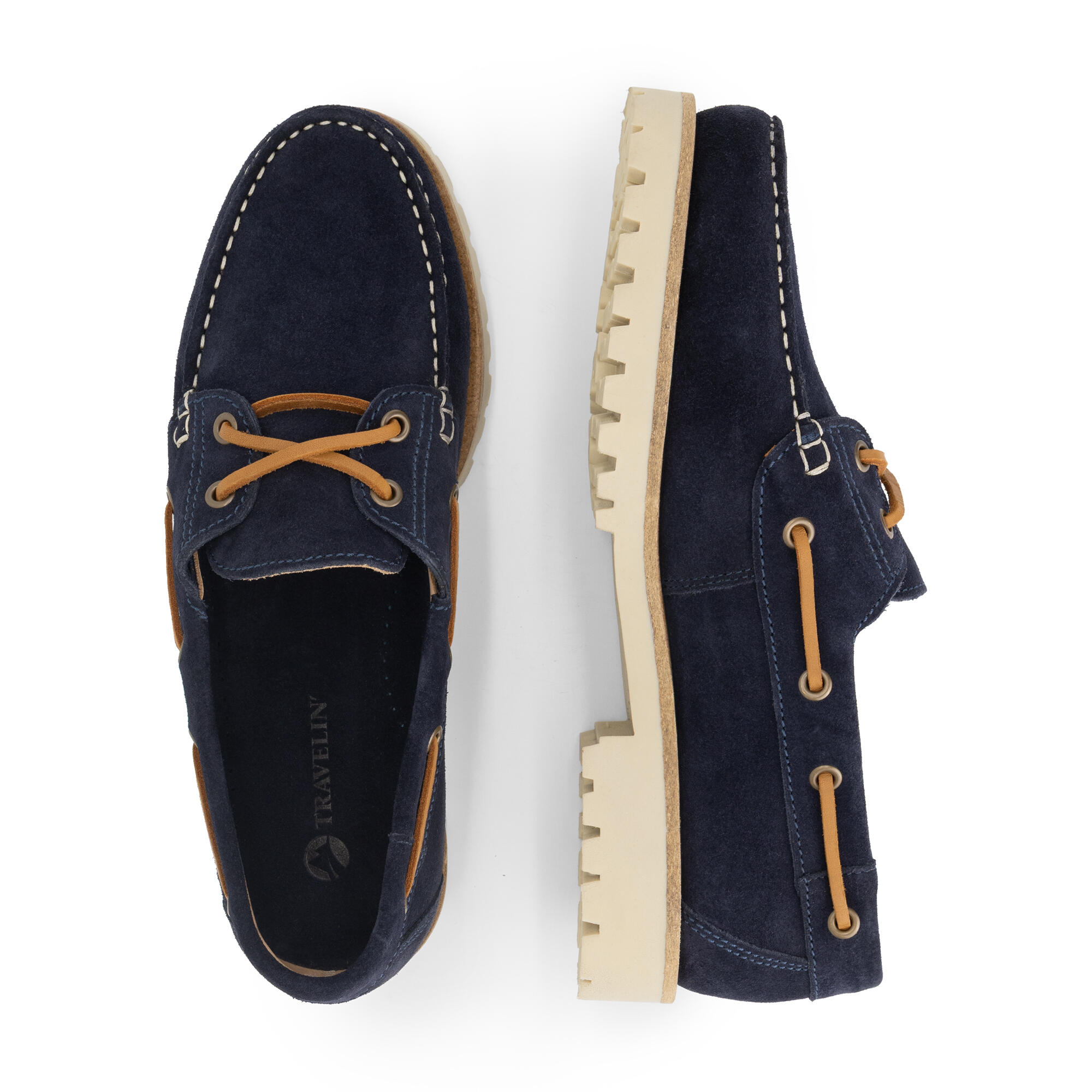 Skjern Uomo - Scarpe da barca - Camoscio - Navy 4/6
