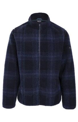 Trespass Epperstone Polaire Sherpa Homme Bleu Carreaux