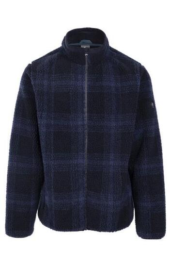 Trespass Epperstone Polaire Sherpa Homme Bleu Carreaux