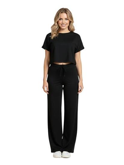 Pantalon de yoga Serenity Flow en noir