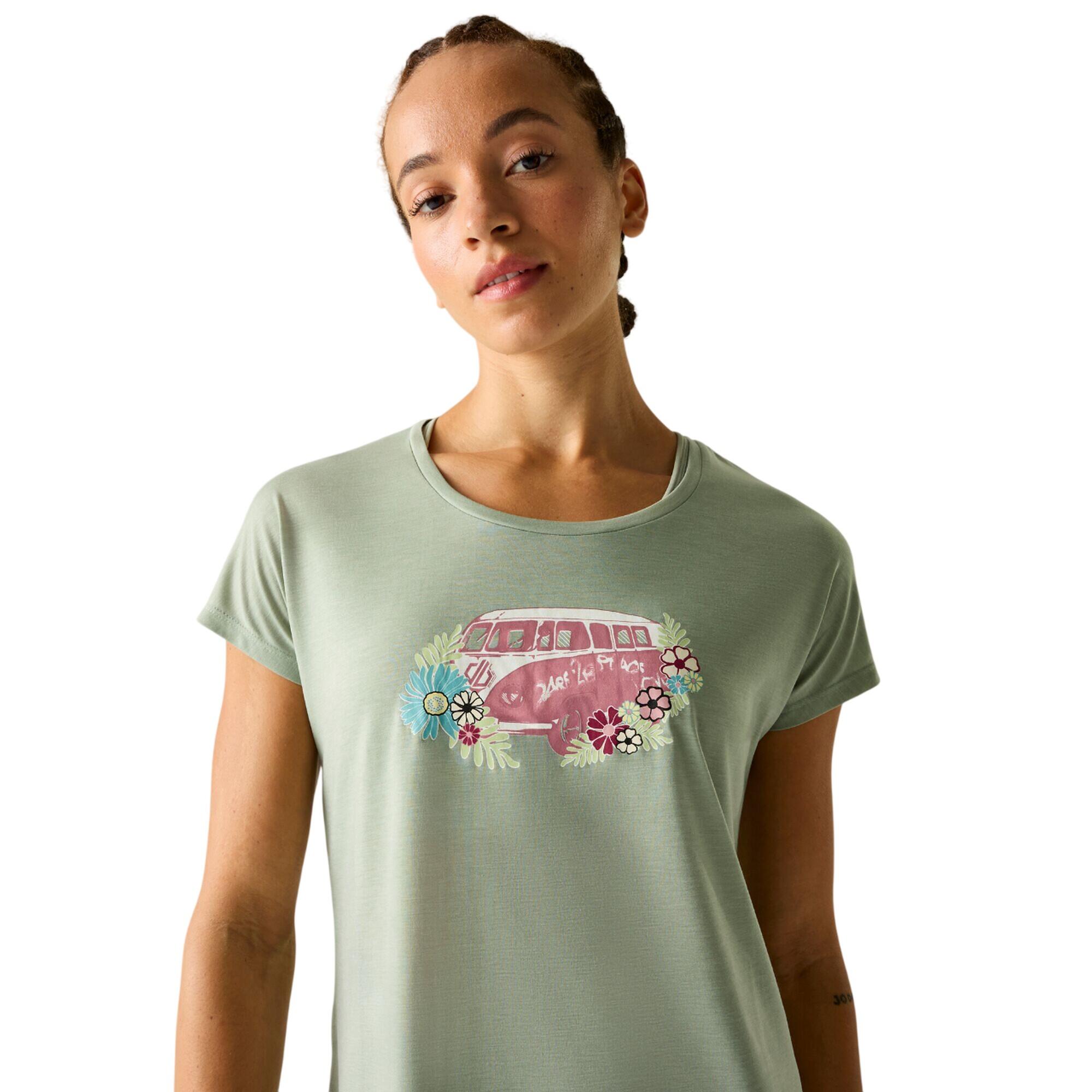 Maglietta Roulotte Donna Dare 2B Serenity Verde Ghiacciaio 3/5