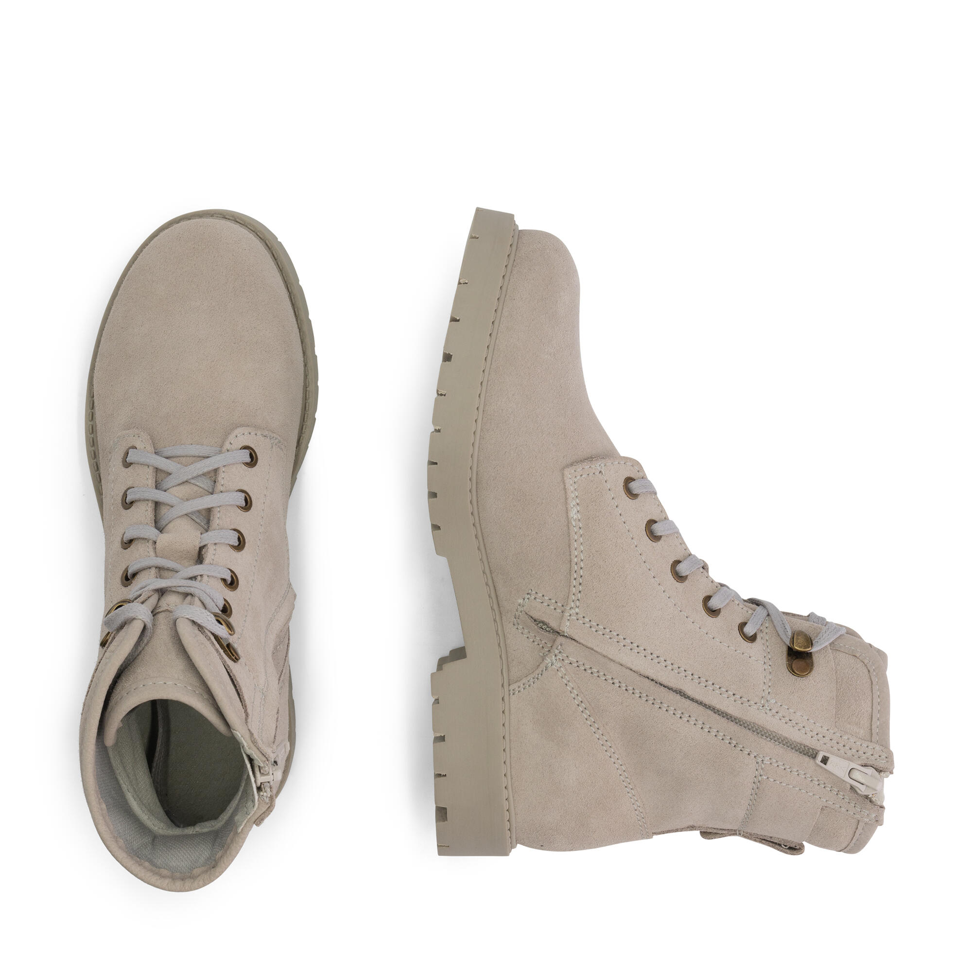 Blegna Donna - Stivali con lacci - Camoscio - Grigio 4/7