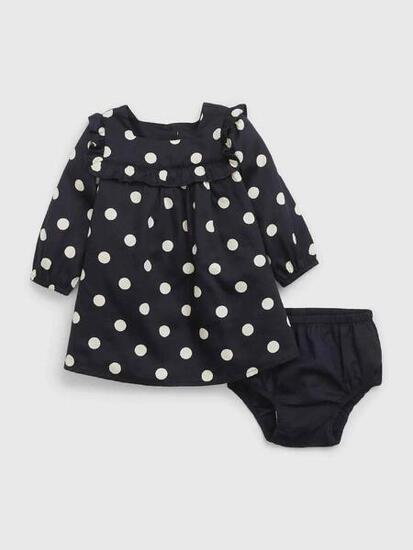 Robe bébé fille à pois Gap bleu marine 12-18 mois