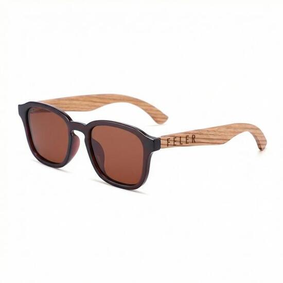 Lunettes de Soleil Feler 1510-2 Polarisées en Bois Unisexe 51 mm