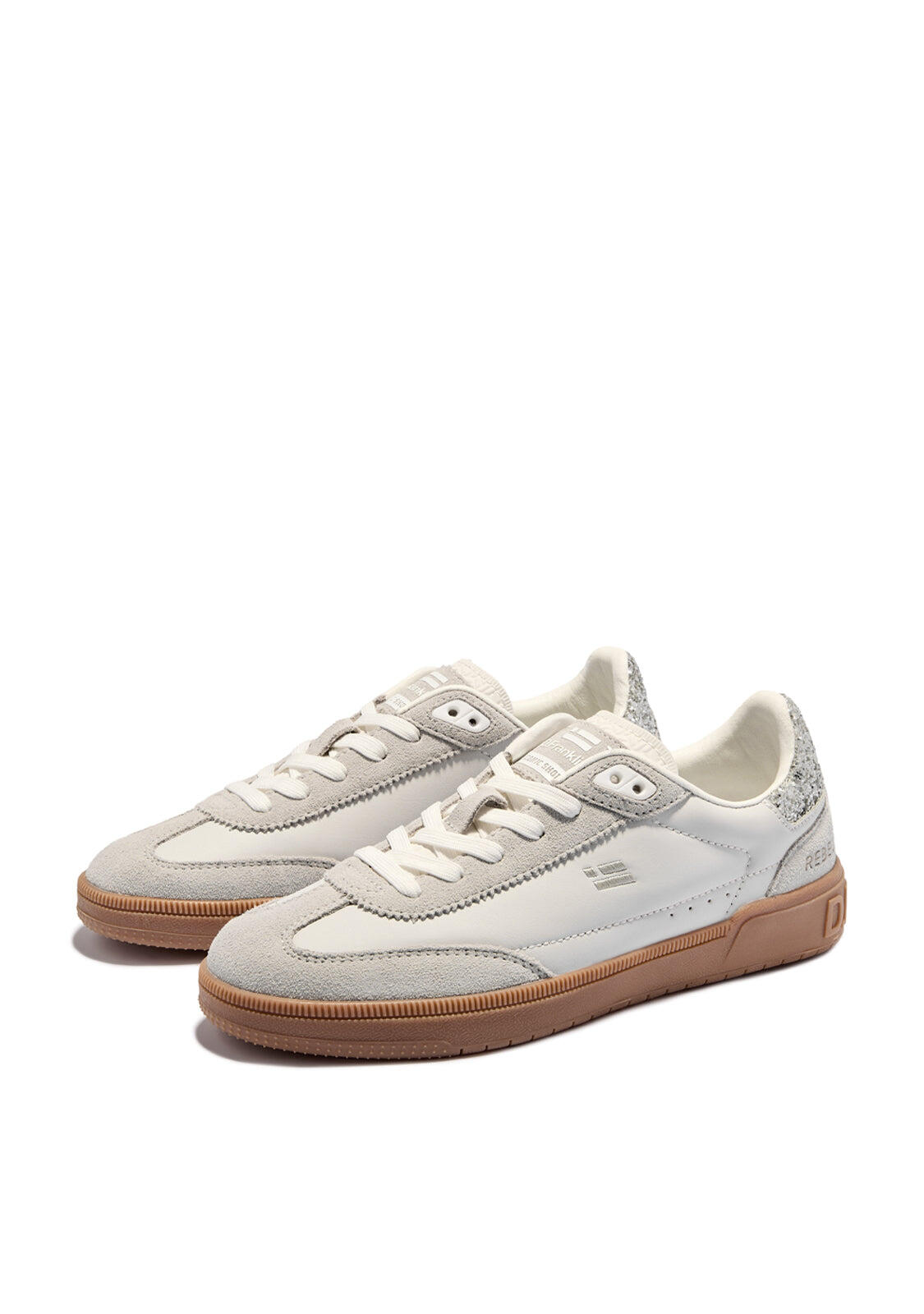 Zapatillas D. Franklin Rebel Basic White /SIlver Glitter 2/4