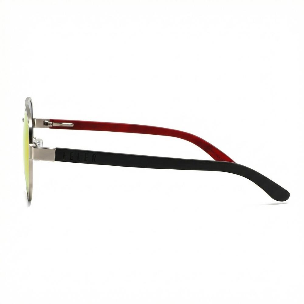 Lunettes de soleil en bois Feler 2803M-5 unisexe, taille 54 mm 3/4