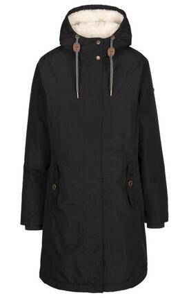 Trespass Reminder Veste Longue Femme Doublée Sherpa Noire S
