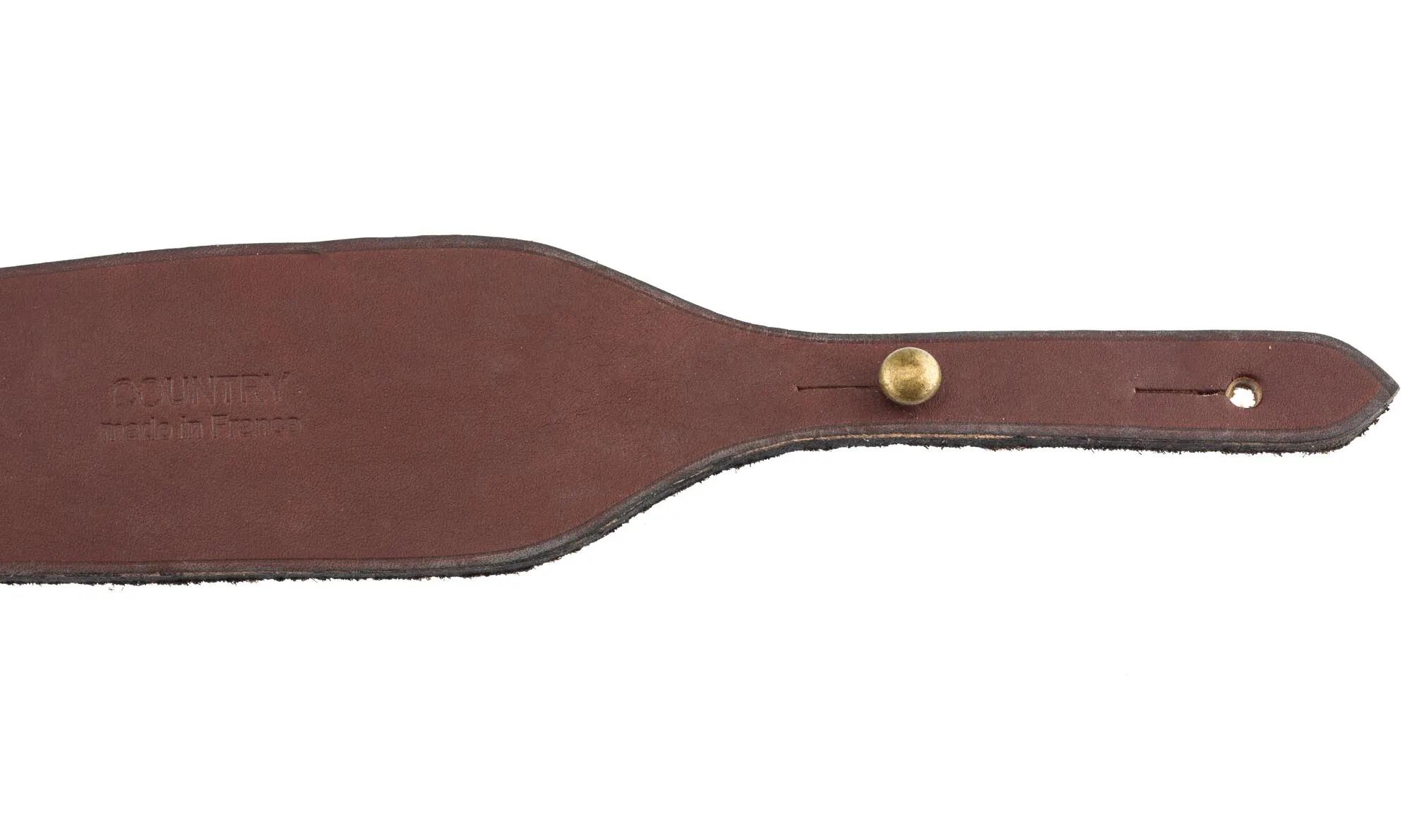 Bretelle Pour Carabine De Chasse En Cuir Gras 2/2